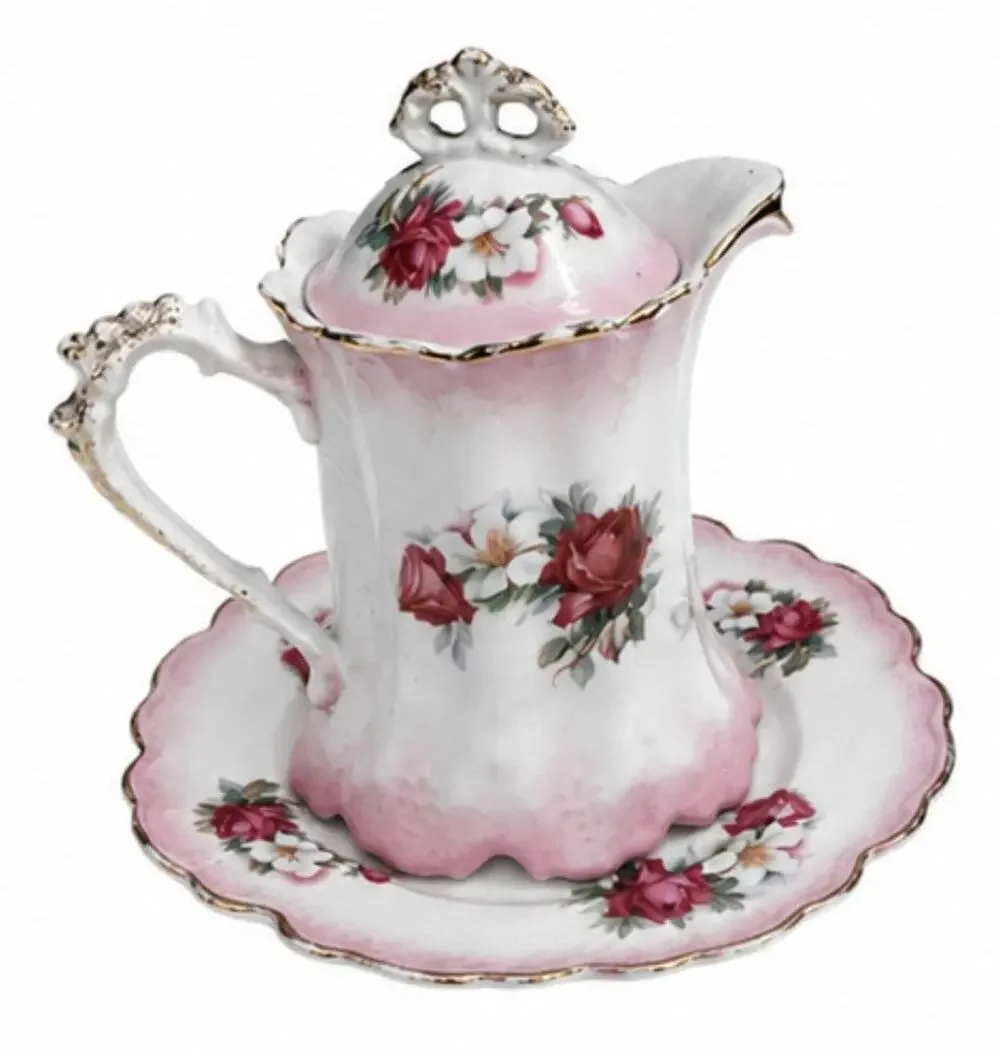 vintage porcelain pitcher and basin set